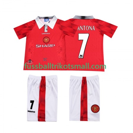 Fußballtrikots Manchester United CANTONA 7 Retro Kinder 1996 1997 Kurzarm Heimtrikotsatz kaufen